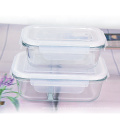 Glass Meal Prep Containers 3 compartment borosilicate glass food box storage container with lock lids